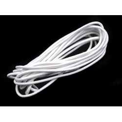 Round elastic cord ø2mm, maggie packs per 3m - White (1 Bunch)