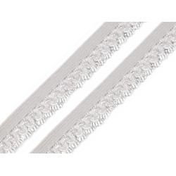 Decorative elastic width 15 mm - Very light grey (100 Meters)