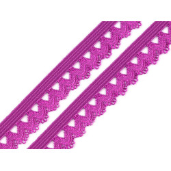 Decorative elastic width 15 mm - Pink-violet (100 Meters)
