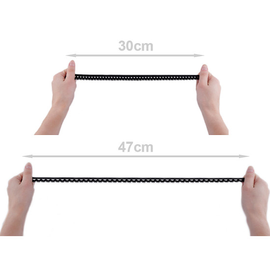 Decorative elastic width 15 mm - Dark red (25 Meters)