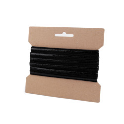 Elastic non-slip band / silicone backed gripper width 10 mm - Black (20 Meters)