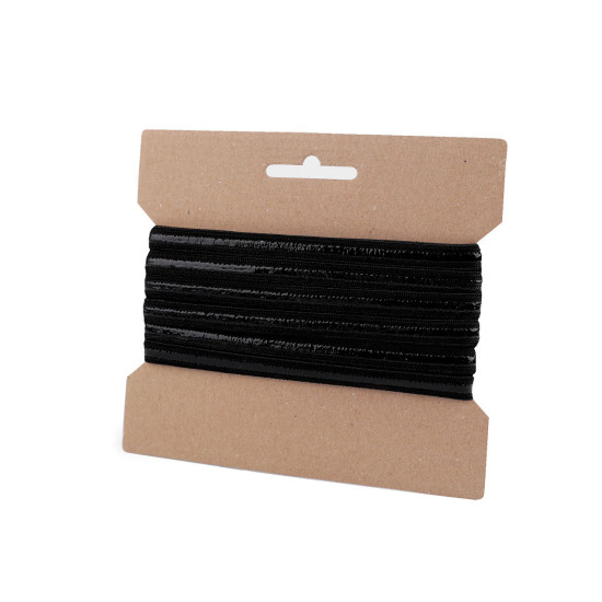 Elastic non-slip band / silicone backed gripper width 10 mm - Black (5 Meters) Elastic non-slip band / silicone backed gripper width 10 mm - Black (5 Meters)