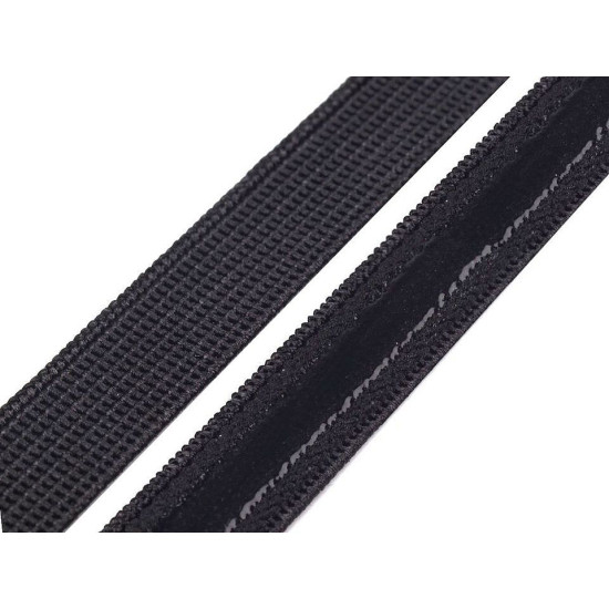 Elastic non-slip band / silicone backed gripper width 10 mm - Black (5 Meters) Elastic non-slip band / silicone backed gripper width 10 mm - Black (5 Meters)