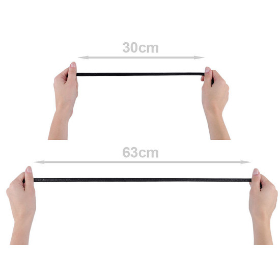 Elastic non-slip band / silicone backed gripper width 10 mm - Black (5 Meters) Elastic non-slip band / silicone backed gripper width 10 mm - Black (5 Meters)