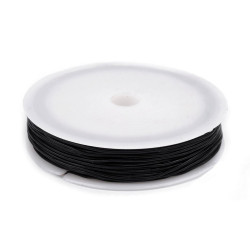 Clear invisible elastic nylon thread ø0.8 mm - Black (1 Piece)