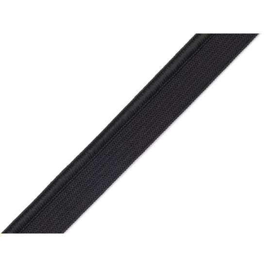 Elastic stretch piping width 11 mm - Black (1 Meter) Elastic stretch piping width 11 mm - Black (1 Meter)
