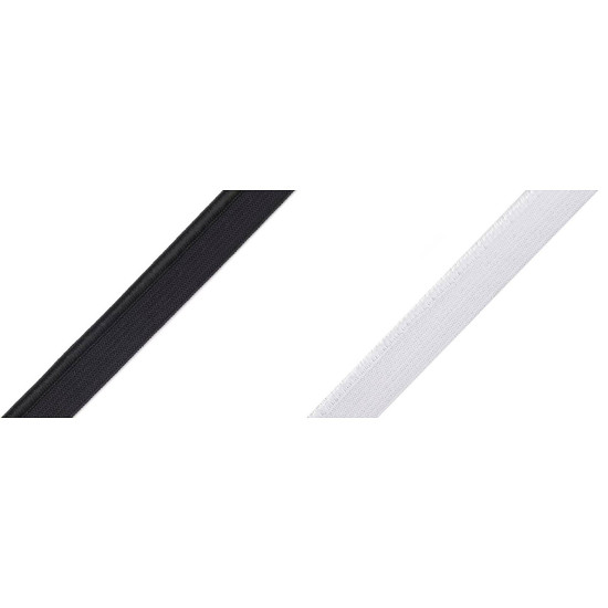Elastic stretch piping width 11 mm - Black (1 Meter) Elastic stretch piping width 11 mm - Black (1 Meter)