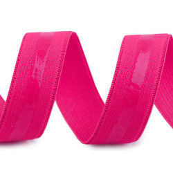 Elastic non-slip band / silicone backed gripper width 20 mm - Pink neon (20 Meters)