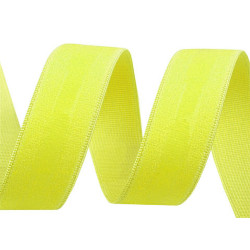 Elastic non-slip band / silicone backed gripper width 20 mm - Yellow-green (5 Meters)