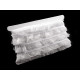 Elastic with frill width 25 mm - White (1 Meter)