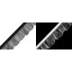 Elastic with frill width 25 mm - White (1 Meter)