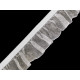 Elastic with frill width 25 mm - White (1 Meter)