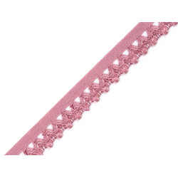 Decorative elastic width 18 mm - Vintage pink (100 Meters)