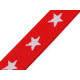 Printed elastic width 20 mm stars - Red (30 Meters)