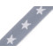 Gummiband breite 20 mm sterne - Hell-grau (30 Meter)