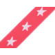 Printed elastic width 20 mm stars - Red (30 Meters)
