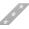 Gummiband breite 20 mm sterne - Hell-grau (1 Meter)