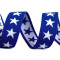 Elastico con stampa, motivo: stelle, larghezza: 20 mm - Blu navy (1 Metro)