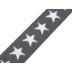 Printed elastic width 20 mm stars - Red (30 Meters)