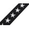 Printed elastic width 20 mm stars - Black (1 Meter)