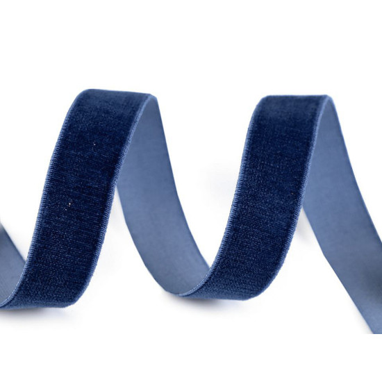 Elastic catifelat, lățime 16 mm - Negru (1 Metru) Elastic catifelat, lățime 16 mm - Negru (1 Metru)