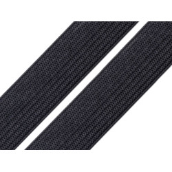 Gummiband gewebt, breite 19 mm - Schwarz (1 Meter)