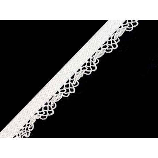 Decorative elastic width 12 mm - Black (60 Meters)