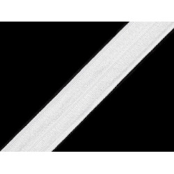 Fold over elastic width 20 mm - White (25 Meters)