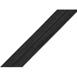Fold over elastic width 20 mm - Black (1 Meter)