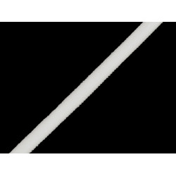 Lingerie bra strap shoulder elastic, filled width 5 mm - White (1 Meter)