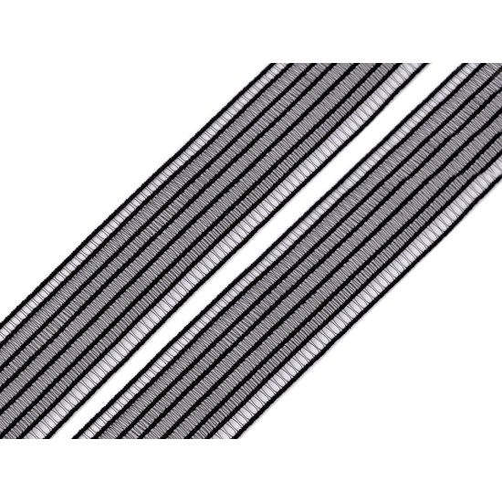 Knitted elastic width 24 mm - White (100 Meters)