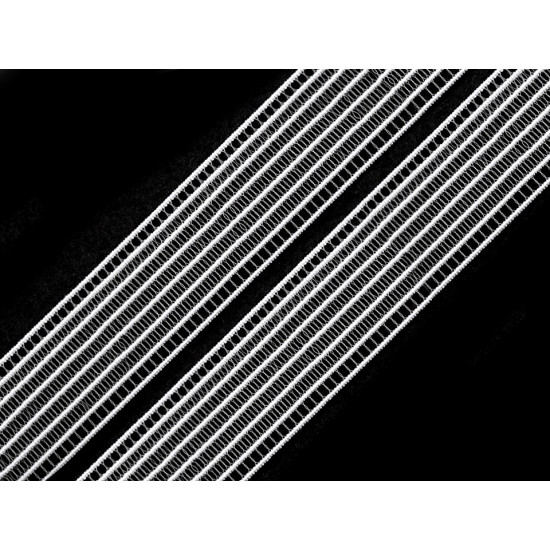 Knitted elastic width 24 mm - White (100 Meters)