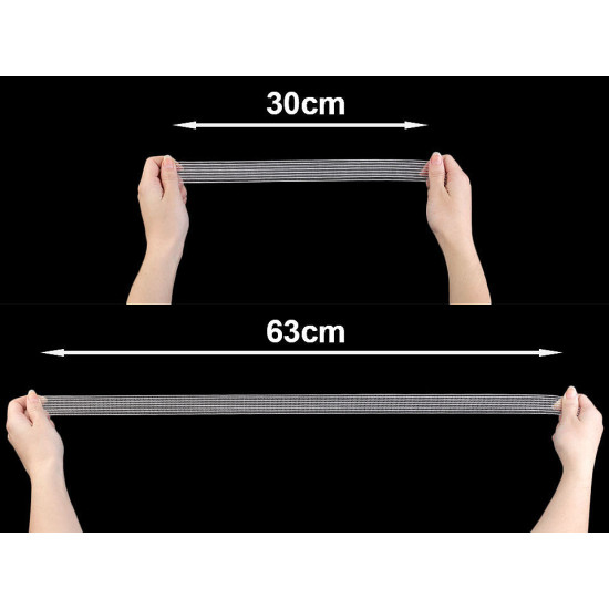 Knitted elastic width 24 mm - White (100 Meters)