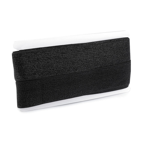 Elastic tape with lurex width 48 mm - Silver (1 Meter)