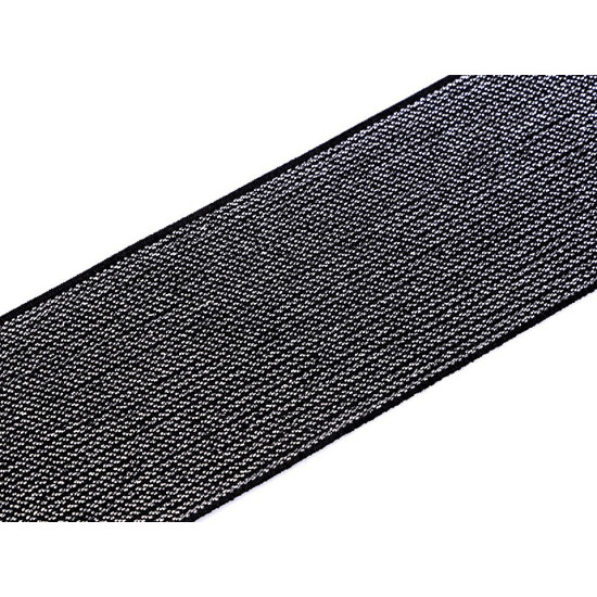 Elastic tape with lurex width 48 mm - Silver (1 Meter)