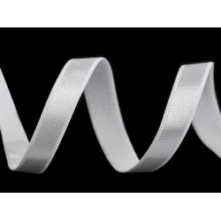 Satin bra strap elastic width 10 mm - White milk (100 Meters)