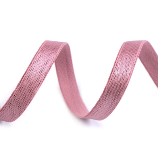 Satin bra strap elastic width 10 mm - Red (1 Meter)
