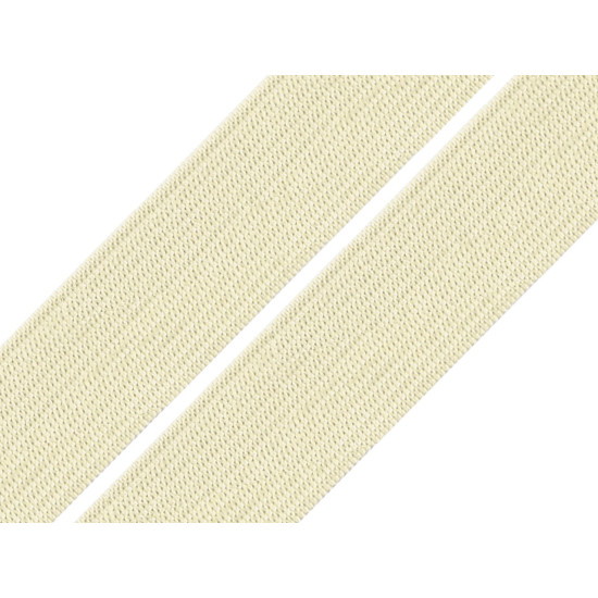Gummiband gewebt, breite 20 mm - Vanille (1 Meter)