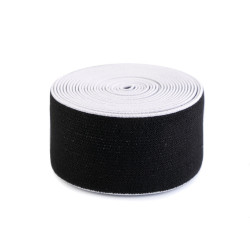 Soft elastic, width 40 mm - Black (1 Meter)