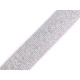 Elastic tape with lurex width 27 mm - Light pink (1 Meter)