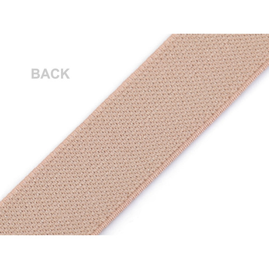 Elastic tape with lurex width 27 mm - Light pink (1 Meter)