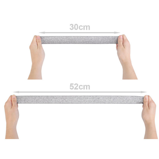 Elastic tape with lurex width 27 mm - Light pink (1 Meter)