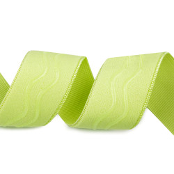 Elastic non-slip band / silicone backed gripper width 30 mm - Yellow reflective (1 Meter)
