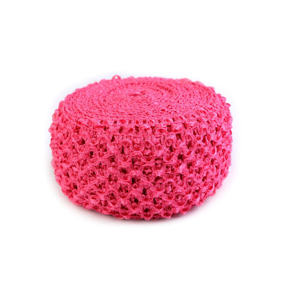 Crochet elastic stretch band width 70 mm for tutu skirts - Red (1 Meter) Crochet elastic stretch band width 70 mm for tutu skirts - Red (1 Meter)