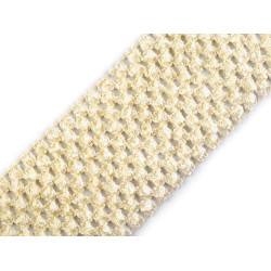 Crochet elastic stretch band width 70 mm for tutu skirts - Vanilla (1 Meter)