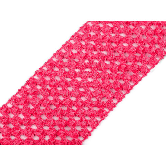 Crochet elastic stretch band width 70 mm for tutu skirts - Red (1 Meter) Crochet elastic stretch band width 70 mm for tutu skirts - Red (1 Meter)