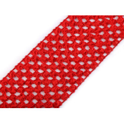 Crochet elastic stretch band width 70 mm for tutu skirts - Red (1 Meter)