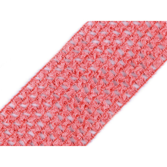 Crochet elastic stretch band width 70 mm for tutu skirts - Red (1 Meter) Crochet elastic stretch band width 70 mm for tutu skirts - Red (1 Meter)