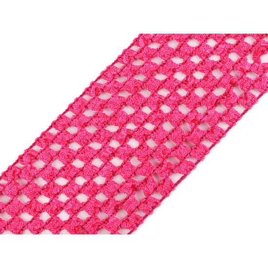 Crochet elastic stretch band width 70 mm for tutu skirts - Red (1 Meter) Crochet elastic stretch band width 70 mm for tutu skirts - Red (1 Meter)