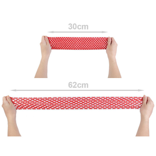 Crochet elastic stretch band width 70 mm for tutu skirts - Red (1 Meter) Crochet elastic stretch band width 70 mm for tutu skirts - Red (1 Meter)